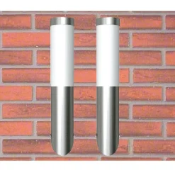Luminaires-vidaXL Applique murale d'extérieur 2 pcs Acier inoxydable