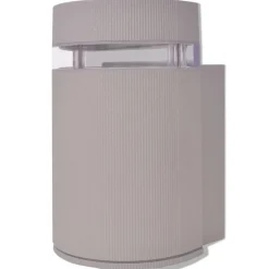 vidaXL Applique murale extérieure demi-cylindrique Aluminium Gris
