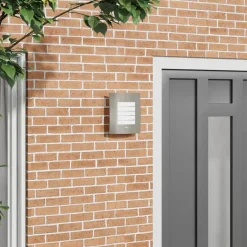 Luminaires-vidaXL Applique Murale Extérieure Argenté 23.5 x 9 x 26 cm Acier inoxydable