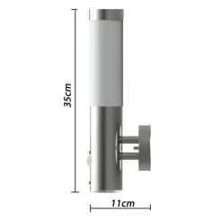 Luminaires-vidaXL Applique murale extérieure avec capteur de mouvement inox