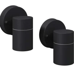 vidaXL Applique murale LED d'extérieur 2 pcs Acier