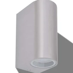 vidaXL Applique murale LED d'extérieur 2 pièces Ronde vers le bas/haut