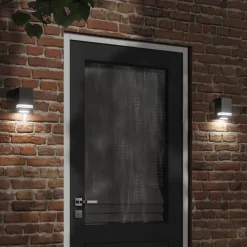 vidaXL Appliques murales d'extérieur 2 pcs acier inoxydable