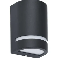 Luminaires-vidaXL Appliques murales d'extérieur 2 pcs 35 W Noir Demi-rond