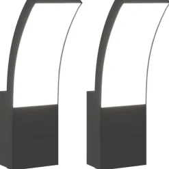 vidaXL Appliques murales LED d'extérieur 2 pcs
