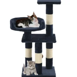 Articles Pour Animaux De Compagnie-vidaXL Arbre à chat avec griffoirs en sisal 65 cm Bleu