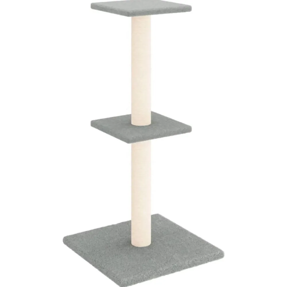 Articles Pour Animaux De Compagnie-vidaXL Arbre à chat avec griffoirs en sisal 73 cm Gris clair
