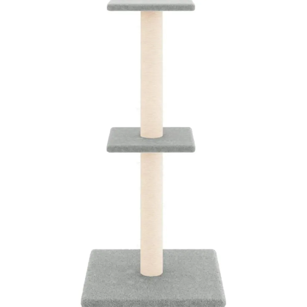 Articles Pour Animaux De Compagnie-vidaXL Arbre à chat avec griffoirs en sisal 73 cm Gris clair