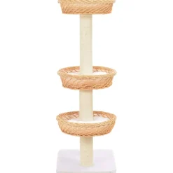 vidaXL Arbre à chat avec griffoir en sisal Naturel Bois de saule