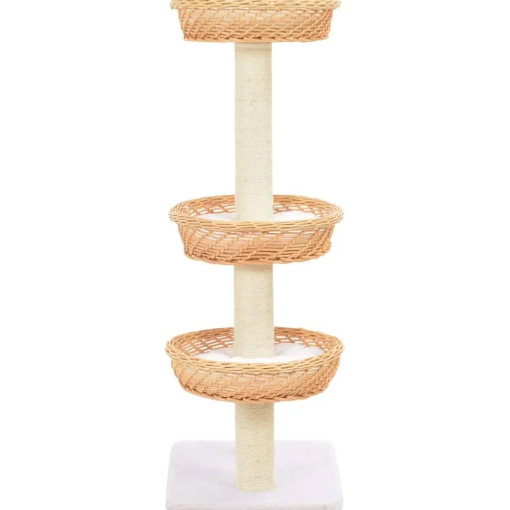 vidaXL Arbre à chat avec griffoir en sisal Naturel Bois de saule