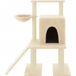 vidaXL Arbre à chat avec griffoirs en sisal Crème 96,5 cm