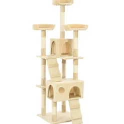 Articles Pour Animaux De Compagnie-vidaXL Arbre à chat avec griffoirs en sisal 170 cm Beige