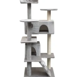 Articles Pour Animaux De Compagnie-vidaXL Arbre à chat avec griffoirs en sisal 125 cm Gris