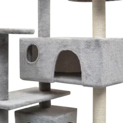 Articles Pour Animaux De Compagnie-vidaXL Arbre à chat avec griffoirs en sisal 125 cm Gris
