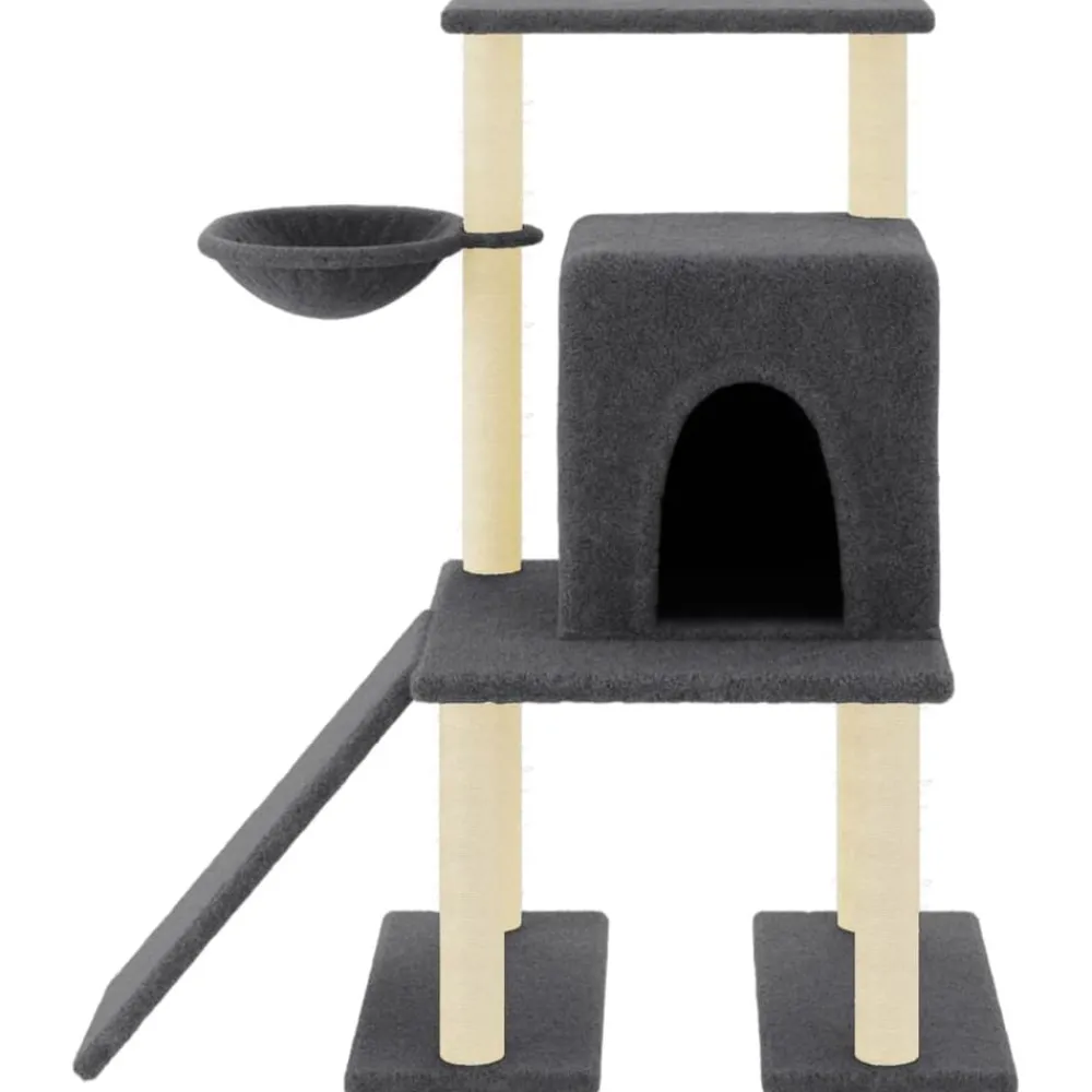 Articles Pour Animaux De Compagnie-vidaXL Arbre à chat avec griffoirs en sisal 96,5 cm Gris foncé