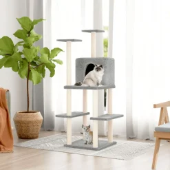 vidaXL Arbre à chat avec griffoirs en sisal 144,5 cm