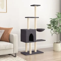 vidaXL Arbre à chat avec griffoirs en sisal 145 cm