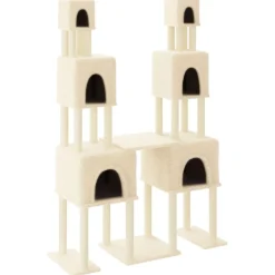 Articles Pour Animaux De Compagnie-vidaXL Arbre à chat avec griffoirs en sisal Crème 199 cm Cr&egrave;me
