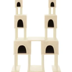 Articles Pour Animaux De Compagnie-vidaXL Arbre à chat avec griffoirs en sisal Crème 199 cm Cr&egrave;me