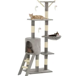 vidaXL Arbre à chat avec griffoirs en sisal 138 cm