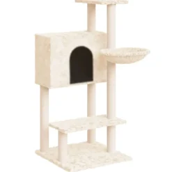 vidaXL Arbre à chat avec griffoirs en sisal Crème 108,5 cm