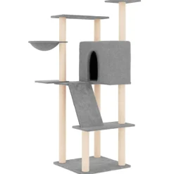 vidaXL Arbre à chat avec griffoirs en sisal 143 cm