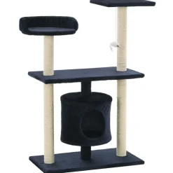 Articles Pour Animaux De Compagnie-vidaXL Arbre à chat avec griffoirs en sisal 95 cm Bleu foncé