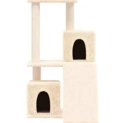 vidaXL Arbre à chat avec griffoirs en sisal Crème 82 cm