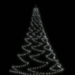 vidaXL Arbre mural avec crochet métallique 720 LED 5 m