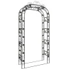 vidaXL Arche de jardin Noir 116x45x240 cm Acier