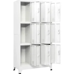 vidaXL Armoire à casier avec 9 compartiments Acier 90x45x180 cm