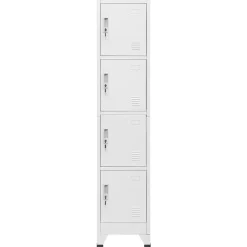 Armoires & Meubles De Rangement-vidaXL Armoire à casier avec 4 compartiments 38x45x180 cm Gris