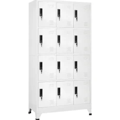 Armoires & Meubles De Rangement-vidaXL Armoire à casiers 90x45x180 cm Acier Blanc