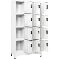 Armoires & Meubles De Rangement-vidaXL Armoire à casiers 90x45x180 cm Acier Blanc
