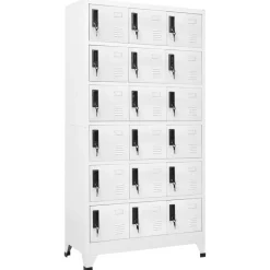 Armoires & Meubles De Rangement-vidaXL Armoire à casiers 90x40x180 cm Acier Blanc
