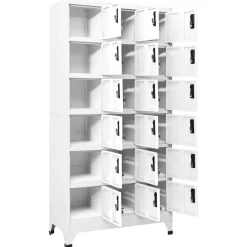 Armoires & Meubles De Rangement-vidaXL Armoire à casiers 90x40x180 cm Acier Blanc