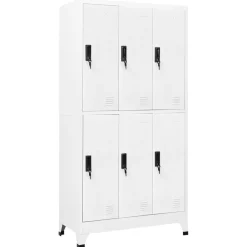 Armoires & Meubles De Rangement-vidaXL Armoire à casiers 90x45x180 cm Acier Blanc