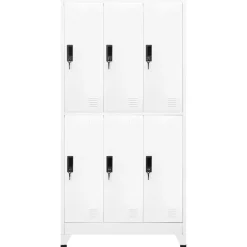 Armoires & Meubles De Rangement-vidaXL Armoire à casiers 90x45x180 cm Acier Blanc