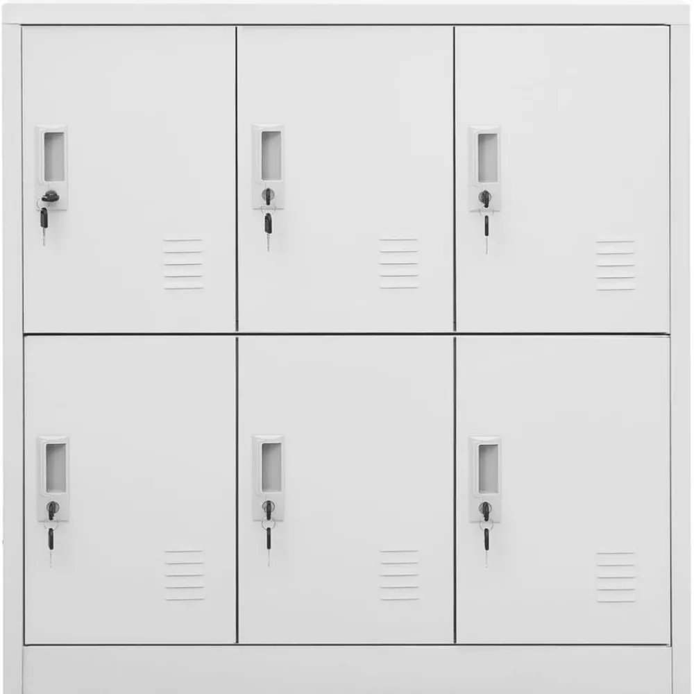 Armoires & Meubles De Rangement-vidaXL Armoire à casiers 90x45x92,5 cm Acier Gris clair