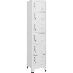 Armoires & Meubles De Rangement-vidaXL Armoire à casiers clair 38x40x180 cm Acier Gris
