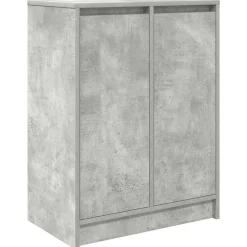 Produits Ménagers-vidaXL Armoire à chaussures 57x34x76 cm bois d'ingénierie Gris béton