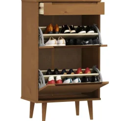 vidaXL Armoire à chaussures MOLDE 59,5x35x103 cm Bois de pin