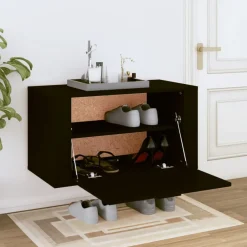 vidaXL Armoire à chaussures murale 70x35x38 cm Bois d'ingénierie