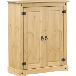 Produits Ménagers-vidaXL Armoire à chaussures Corona 86x38,5x108 cm bois de pin massif Cire d'abeille