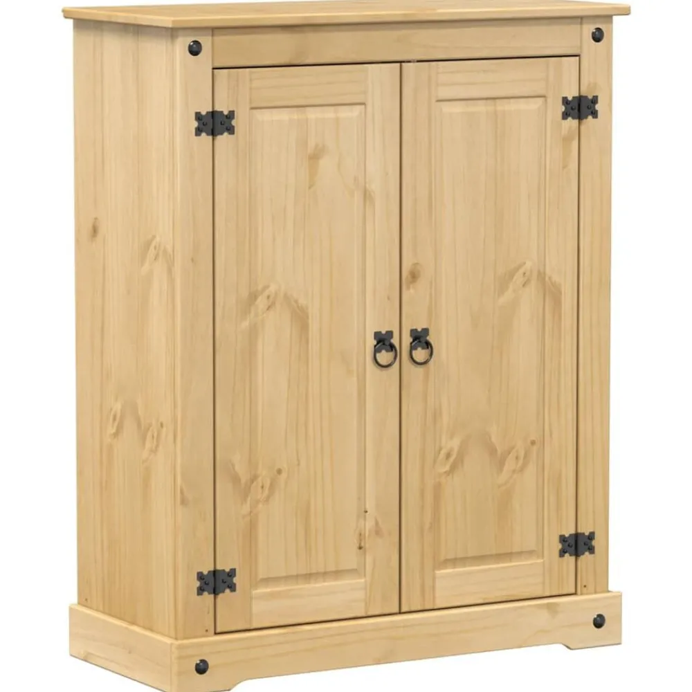 Produits Ménagers-vidaXL Armoire à chaussures Corona 86x38,5x108 cm bois de pin massif Cire d'abeille