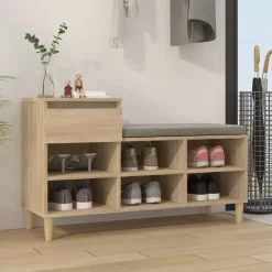 vidaXL Armoire à chaussures Chêne sonoma 102x36x60cm Bois d'ingénierie