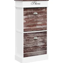 Produits Ménagers-vidaXL Armoire à chaussures 50 x 28 x 98 cm Bois de Paulownia Marron