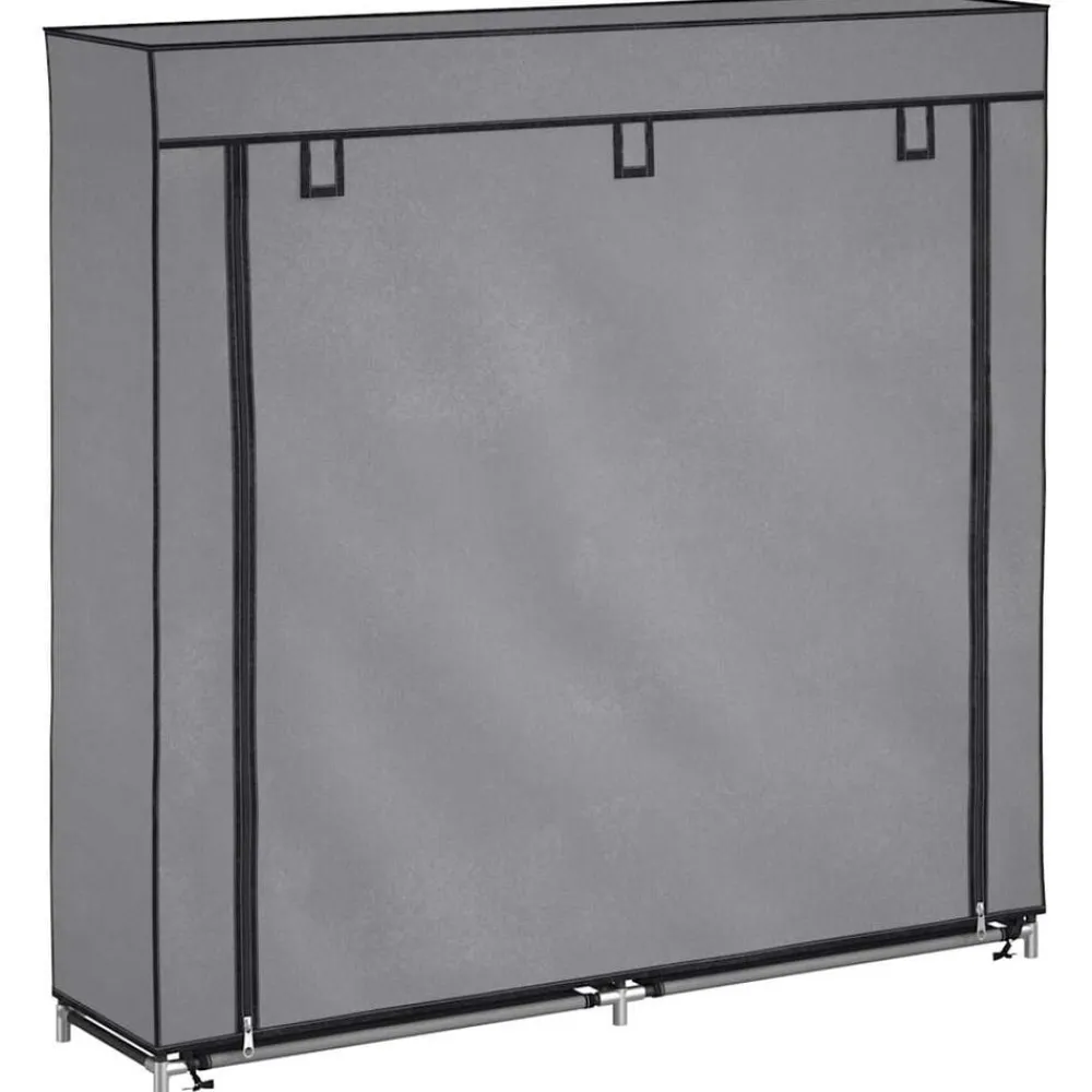 vidaXL Armoire à chaussures avec housse 115x28x110 cm Tissu