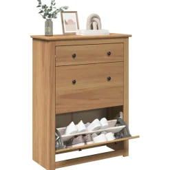 vidaXL Armoire à chaussures PANAMA 80x35x105 cm bois de pin massif
