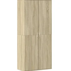 Produits Ménagers-vidaXL Armoire à chaussures Chêne sonoma 80x39x178cm Bois d'ingénierie Ch&ecirc;ne sonoma